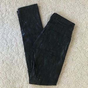 Black Faux Snakeskin Rock & Republic Skinny Jeans